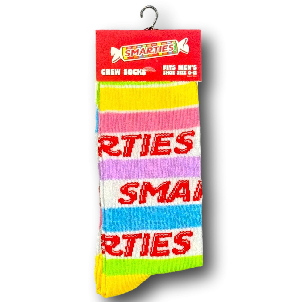 3/$20 Smarties Candy Funny Novelty Crew Socks - NWT